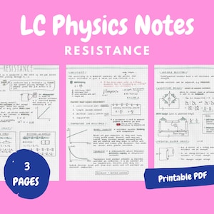 Resistance Notes - Leaving Cert Physics
