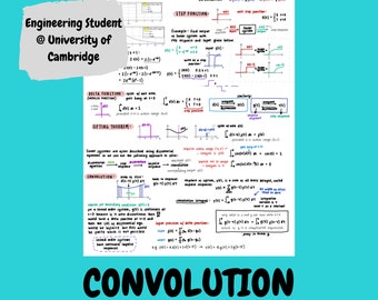 Convolution Maths Revision Notes - University of Cambridge