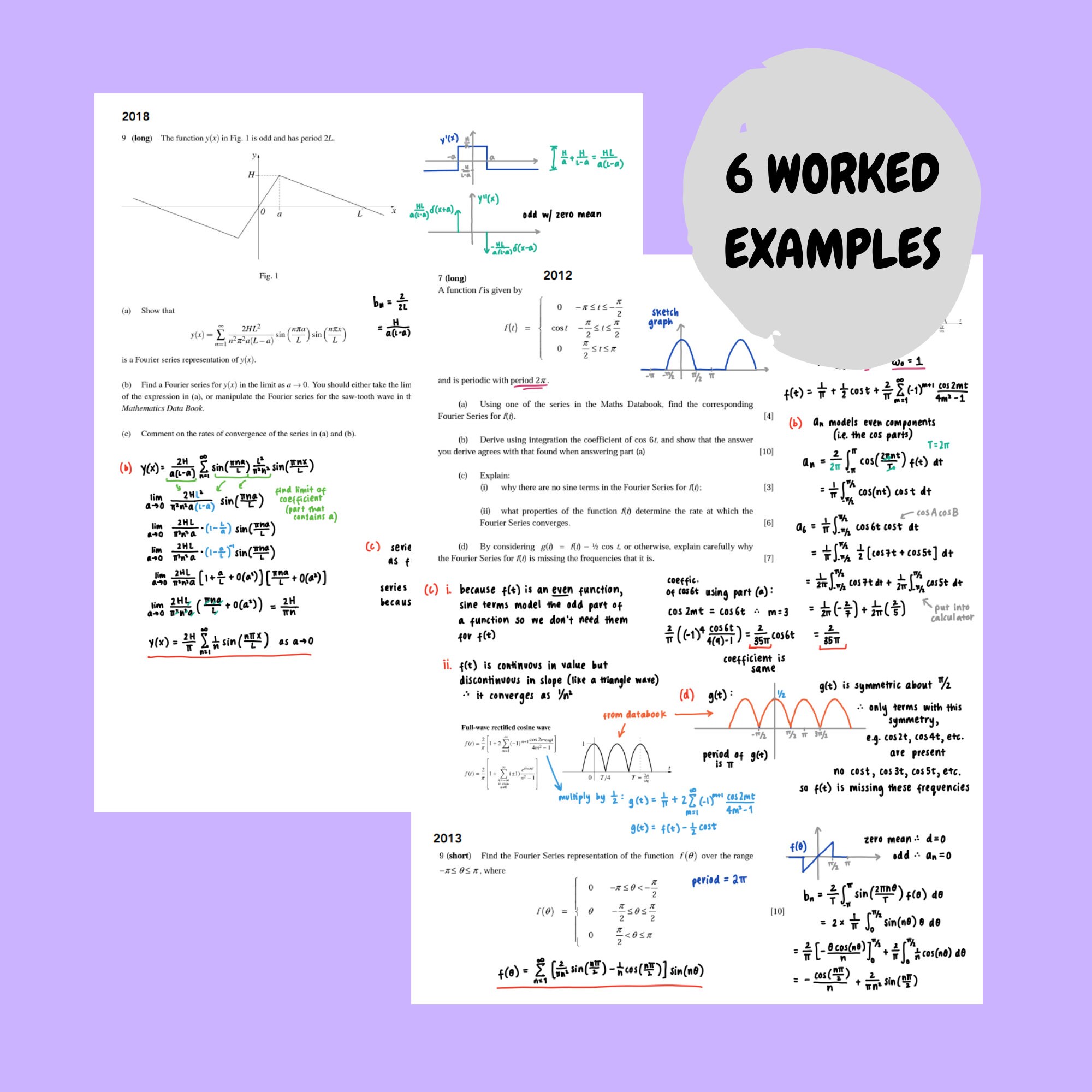 Fourier Series Notes.pdf Fourier Series Maths Revision Notes - University of Cambridge - Etsy