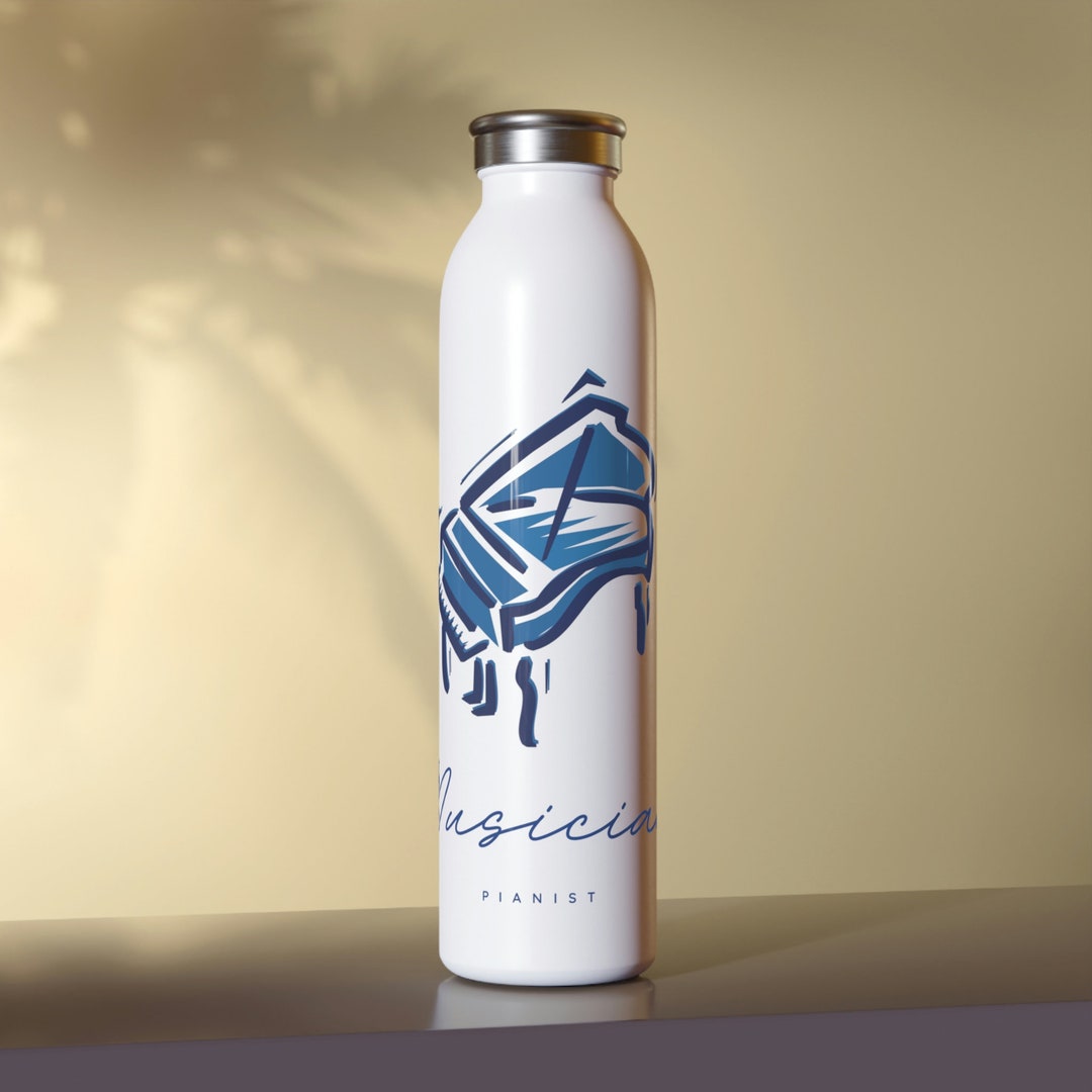 Musician Pianist Water Bottle Etsy