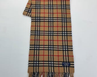 Genuine Burberry wool scarf in an excellent condition Beige colour  Long size Length 186cm