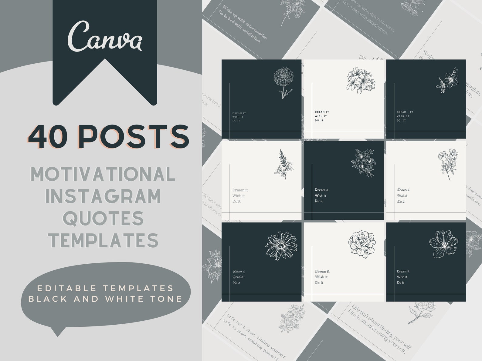 40 Motivational Canva Quote Templates for IG Posts Instagram Etsy 40 Motivational Canva Quote Templates for IG Posts Instagram Etsy