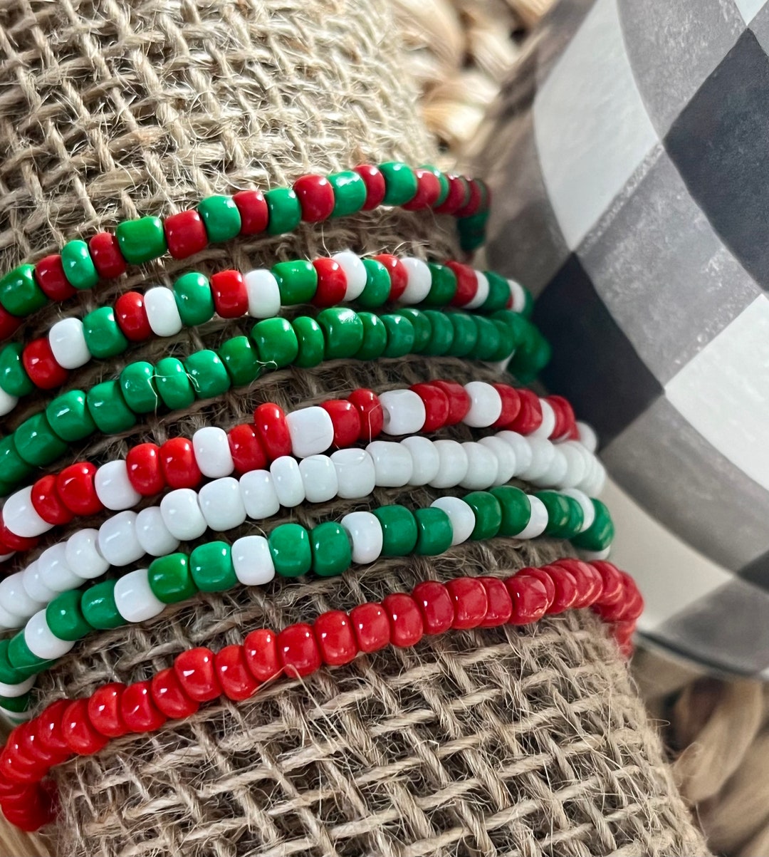 Holiday Beaded Bracelet Custom Bracelet Christmas Bracelet Seed Bead Il 1080xN.5518720697 K7ge