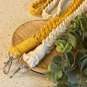 Braided Macrame Lanyard, Badge Holder, Key Holder, Boho Lanyard, Custom Lanyard, Teacher Lanyard, Lanyard Keychain, Teacher Appreciation
