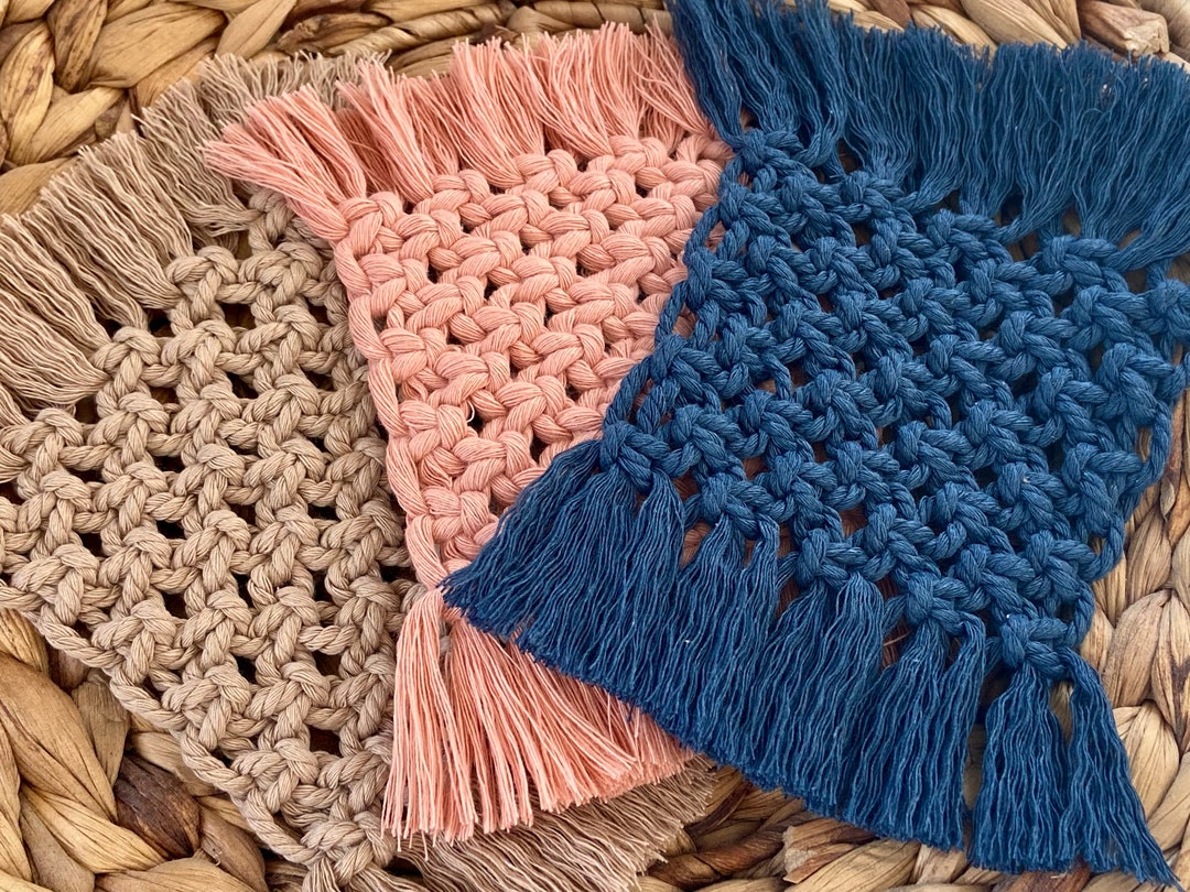 Macrame Mug Rug/mug Rug/coaster/coffee Coaster/coaster Set/boho Mug Rug ...