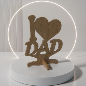 Father Day Gift statue / I Love dad / CNC File / CNC Files For Wood / CNC Router File / (stl, svg, dxf, eps)