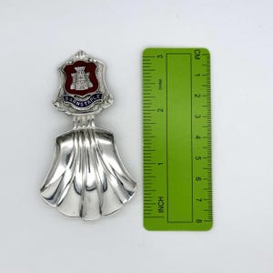 Tea Caddy Spoon with Barnstaple , Devon emblem