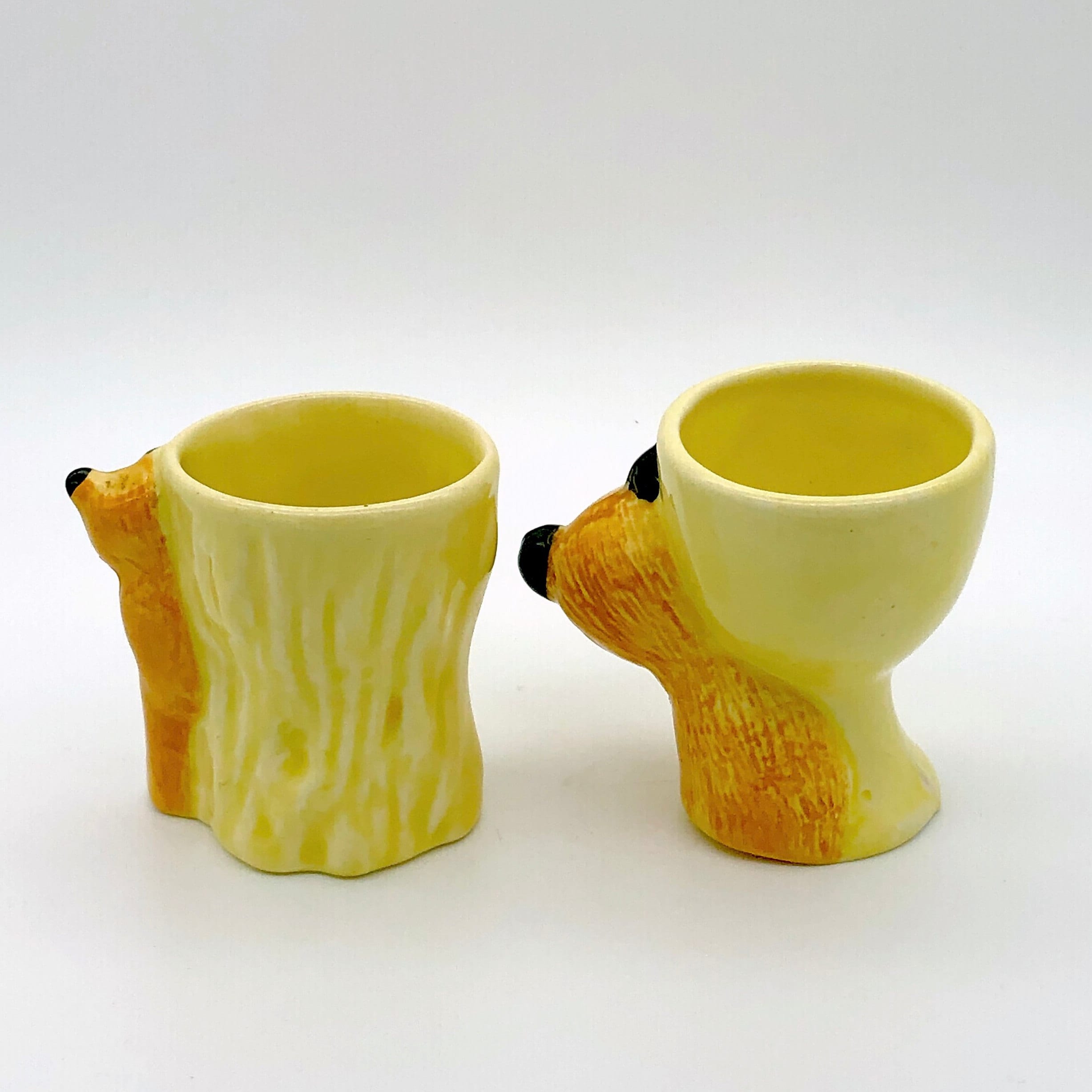 Pair of English Sooty Egg Cups Etsy