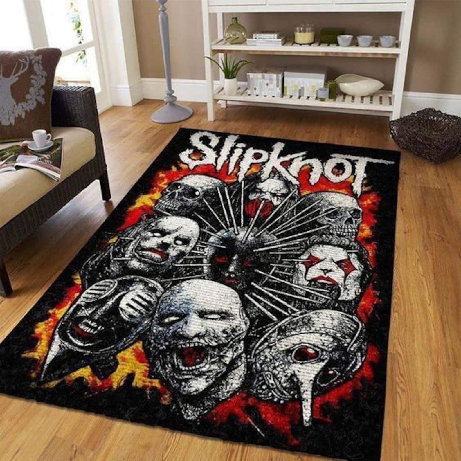 Heavy Metal Band Slipknot Area Rug Music Rug Home Decor Etsy