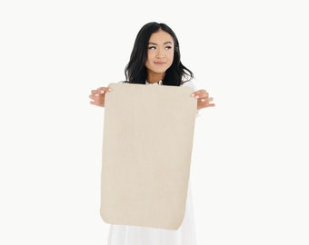 Cream Baby Changing Mat - Premium Double Sided 100% Vegan Leather - Travel Change Diaper Pad - Play Mat - Placemat - Craft Mat - Waterproof