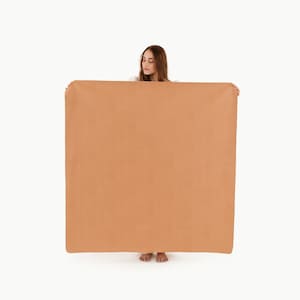 Brown Picnic Blanket - Beach Mat - Baby Change Mat - Play Mat - Floor Mat - Bath Pad - Premium Double Sided 100% Vegan Leather - Waterproof