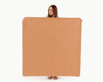 Brown Picnic Blanket - Beach Mat - Baby Change Mat - Play Mat - Floor Mat - Bath Pad - Premium Double Sided 100% Vegan Leather - Waterproof
