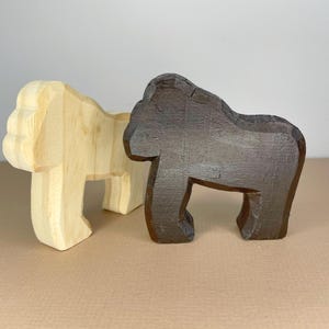 Gorilla Handmade Wooden Toy for Kids, Paintable DIY Craft or Hand-Painted Option, durable and safe play, educational toy for creativity