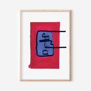 Original handgemalter abstrakter Kunstdruck | Originale Meisterwerk-Reproduktion | Heim- und Bürodekoration | Offene Interpretation der Psychologiekunst