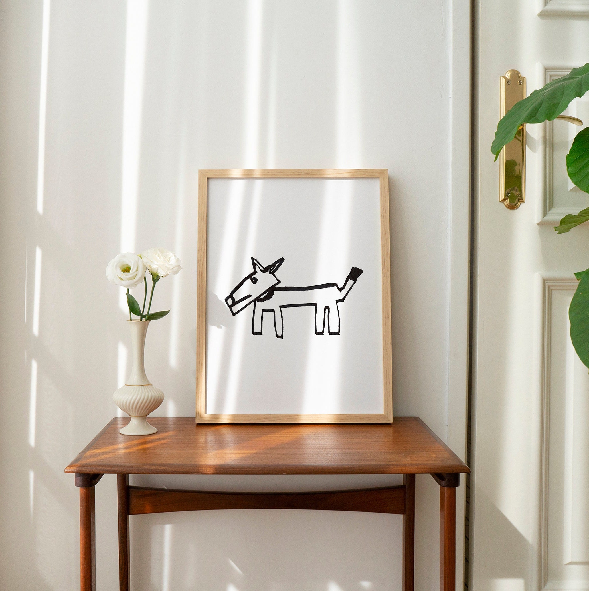 Abstract Dog Wall Art, Contemporary Art, Dog Painting, Modern Home