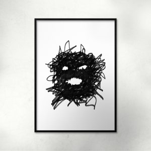 Minimalistyczny wydruk sztuki ściennej, sztuka na Halloween, minimalistyczny wydruk sztuki pięknej, sztuka abstrakcyjna, abstrakcyjna sztuka ścienna do sypialni i salonu, sztuka jesienna