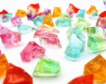 Kohakutou Jelly Candy,Edible Crystal Quartz,  Japanese Kohakutou，sea glass candy