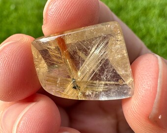 Gold Rutile Star in Quartz - Rutilated Quartz