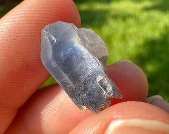 Acicular Dumortierite Included Quartz Crystal