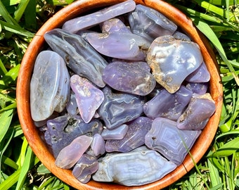 Holley Blue Agate Tumbled Stone