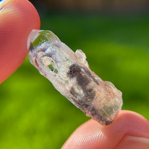 Acicular Dumortierite Included Quartz Crystal