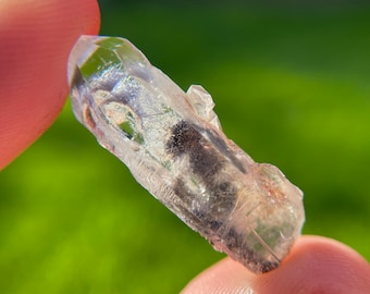 Acicular Dumortierite Included Quartz Crystal