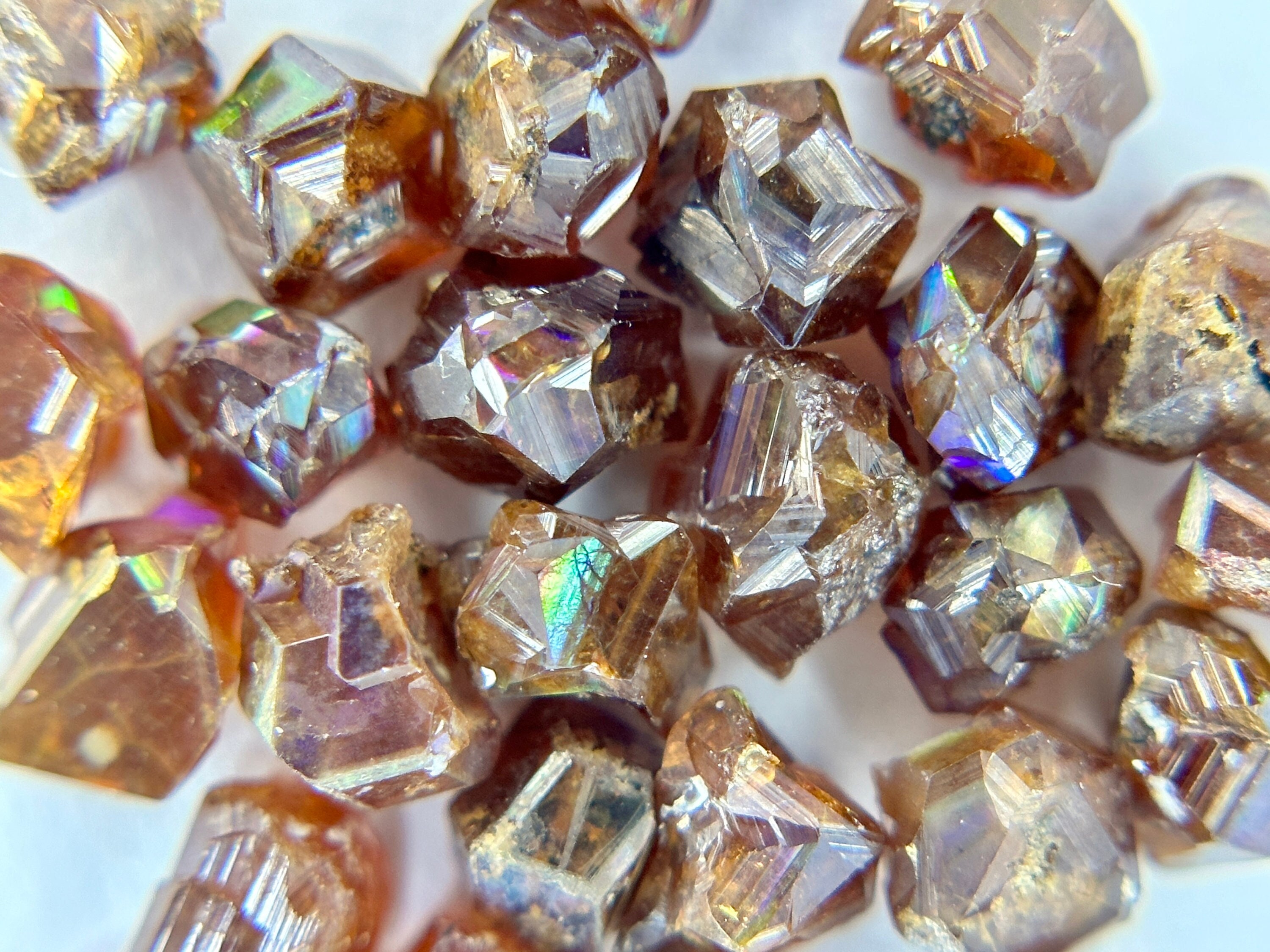 Iridescent Andradite 'rainbow Garnet' Crystal - Etsy