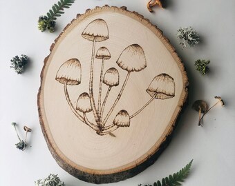 Racimo de hongos- Quema de madera de hongos