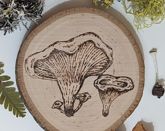 Mini chanterelles- Mini Mushroom Wood Burning