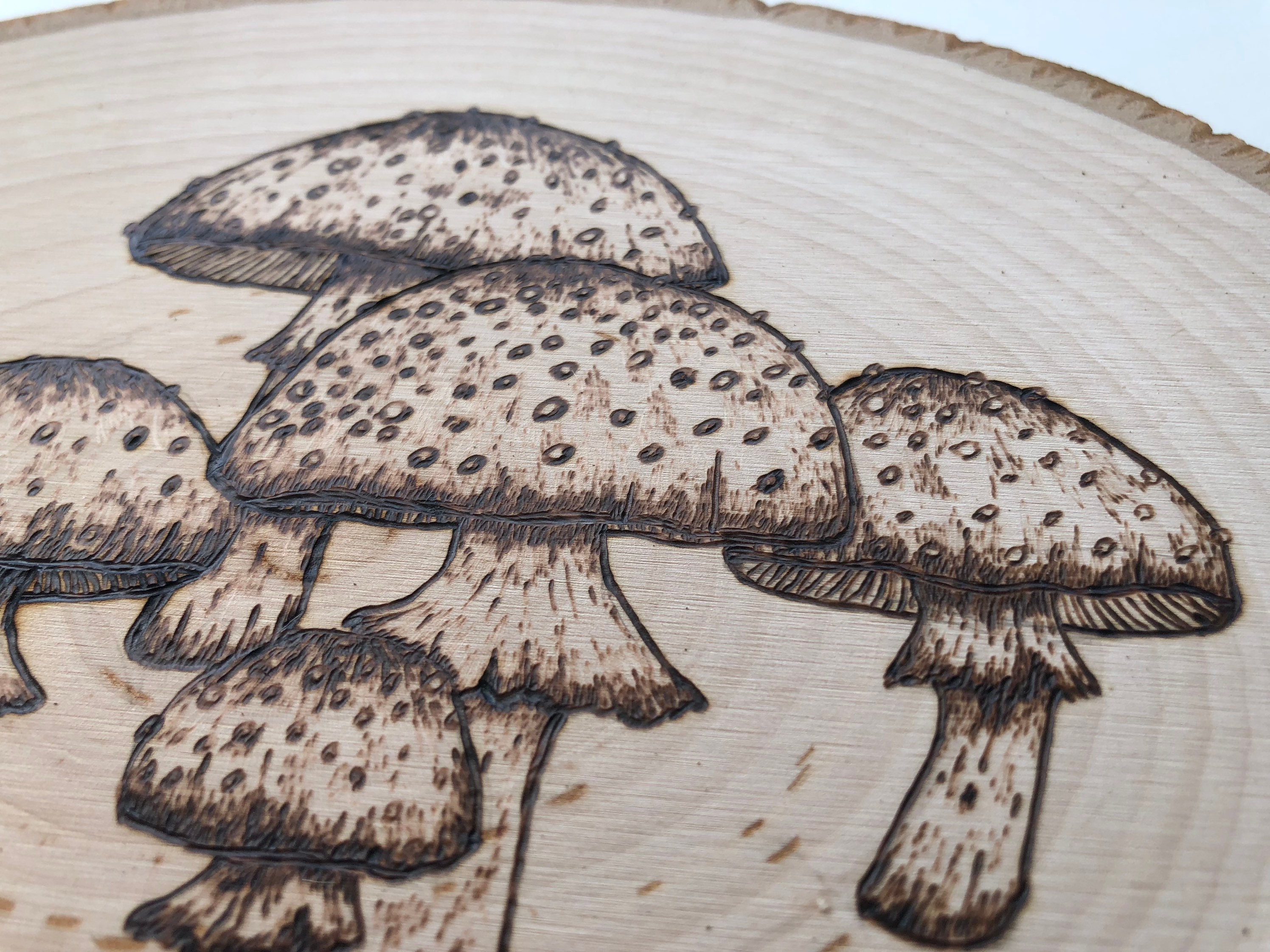 Fly Amanita Mushroom Wood Burning Etsy