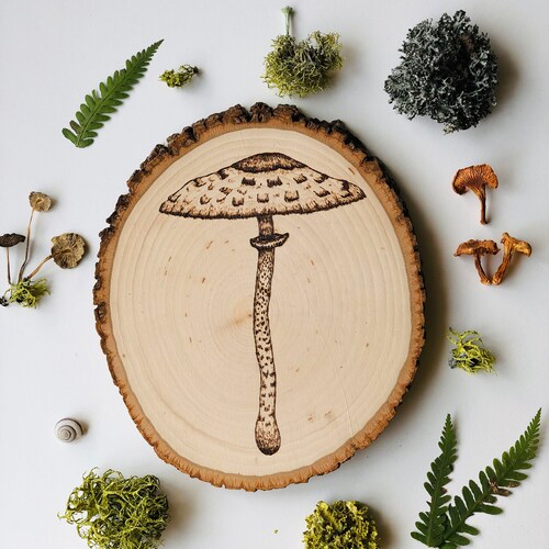Mushroom Wood Burning Etsy Canada
