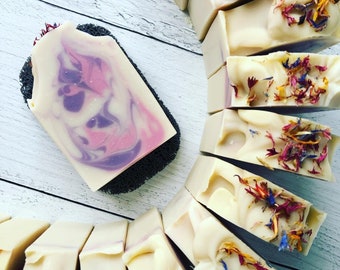 Hemp Soap Bar, Natural, Floral Scent, Vegan Skincare by Elementals Soap Co, Handmade Body Soap, Best Friend Gift, Birthday Gift for Her