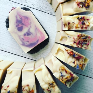 Hemp Soap Bar, Natural, Floral Scent, Vegan Skincare by Elementals Soap Co, Handmade Body Soap, Best Friend Gift, Birthday Gift for Her
