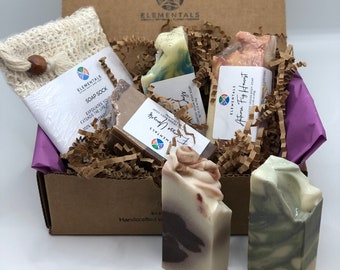 Artisan Vegan Soap Gift Set, Mini Bars Sampler, Spa Gift