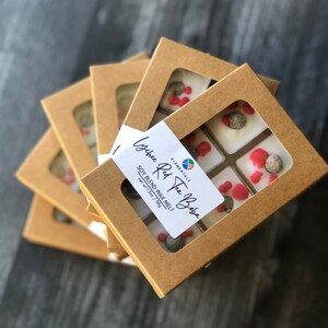 Boba Tea Wax Melts, Bubble Tea Wax Cubes , Lychee Red Tea Boba Wax Melt Kraft Box, Boba Tea Lover Gift