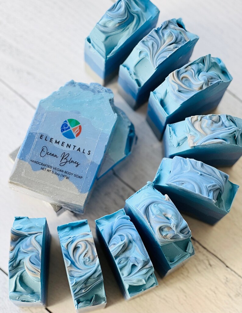 Ocean Blues Soap Bar for Men Masculine Scent Artisan Body Etsy