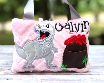 Nr.314 Dinosaur Tooth Fairy Pillow. Personalize Birthday gift.