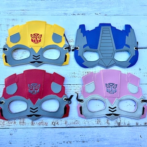 Halloween Mask, Birthday party mask, Transformers felt mask, Embroidered transformers mask,SIZE: KIDS