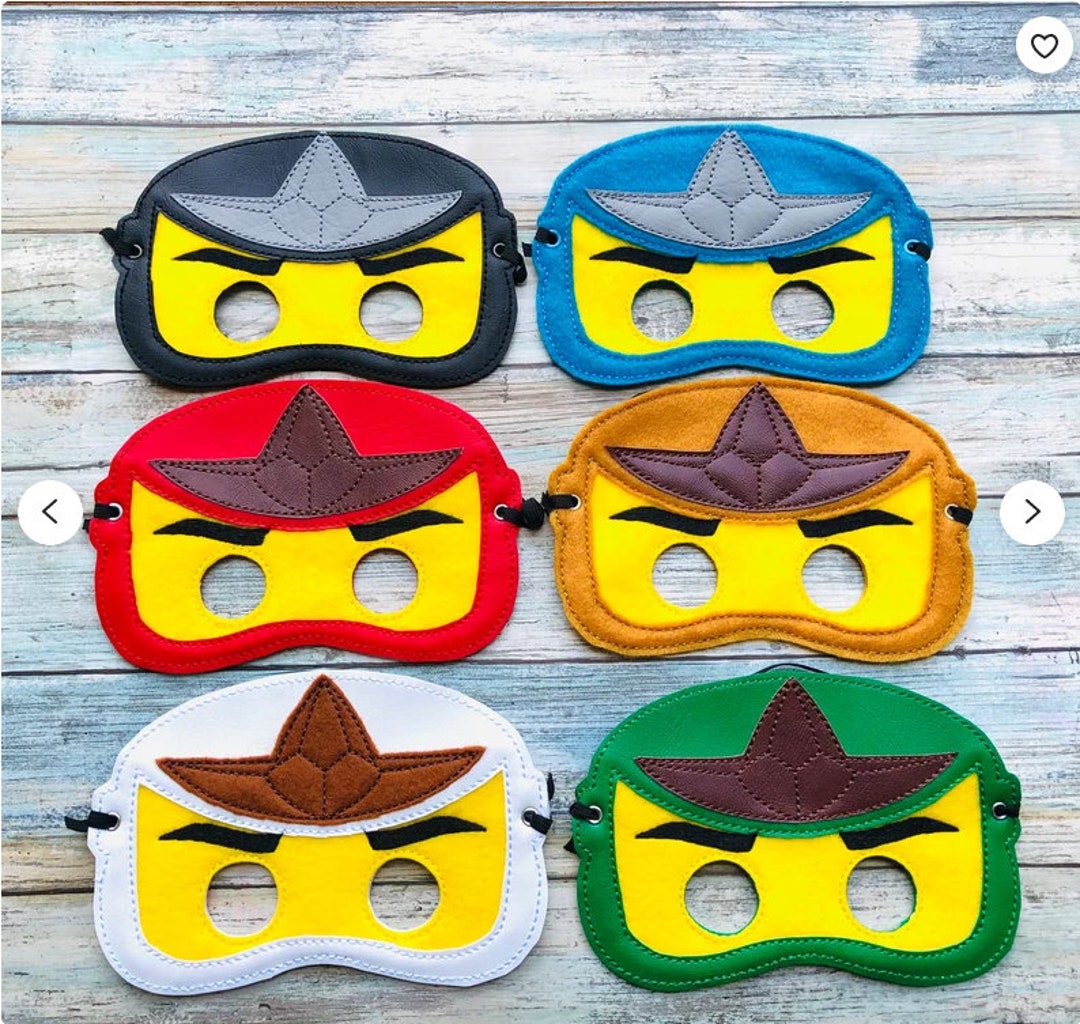 Ninja Felt Mask, Kids Ninja Mask, Embroidered Felt Mask, Halloween Costume, Birthday Party Mask ...