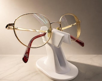 Minimalist Bioplastic Eyeglass Stand | Sculptural Optical Display Holder