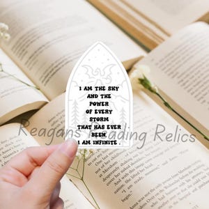 Officially Licensed I am the sky and the power of every storm. Sticker