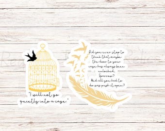 Officially Licensed Cage quoted sticker pack