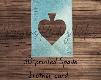 Officially Licensed 3D Printed Spade Brother Card