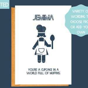 Baker Birthday Card, Personalised Birthday Card for Her, Baking Card, Cake Maker Gift, Cake Baker Gift, Baking Lover, Cake Card, Baker Card