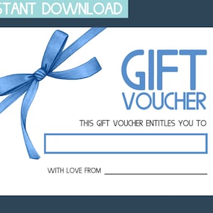 printable gift card, blank gift certificate, birthday gift certificate printable, gift coupon template printable, gift voucher certificate