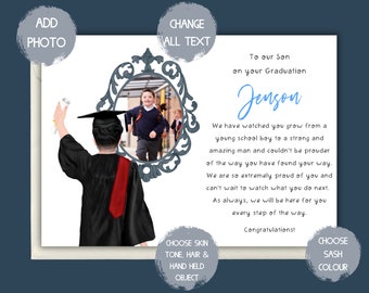 personalised graduation card son, graduation card grandson, congratulations on your graduation, son graduation gifts, graduating gifts