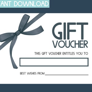 printable gift card, blank gift certificate, birthday gift certificate printable, gift coupon template printable, gift voucher certificate