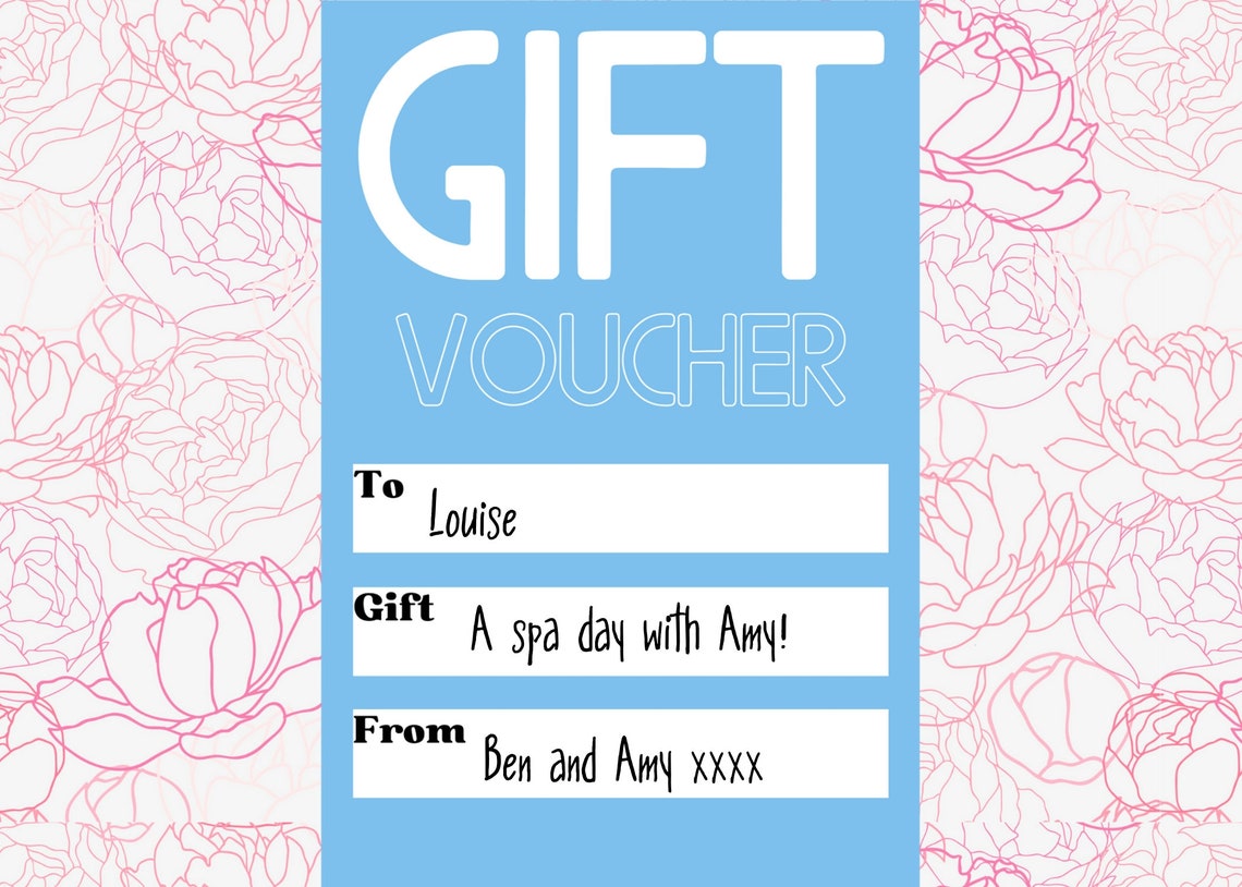 Multiuse Editable Gift Voucher Template Printable Gift Etsy