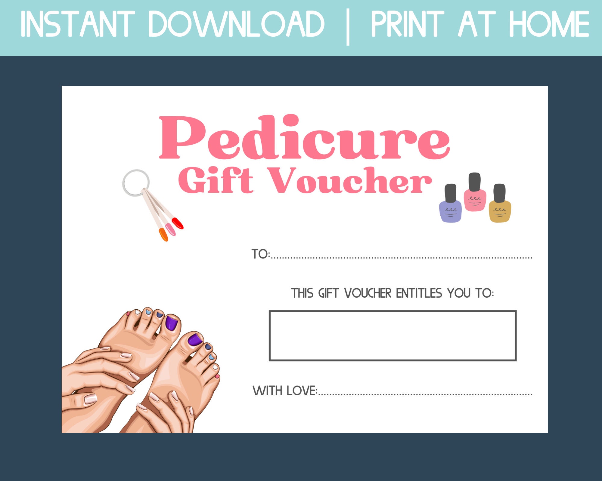 Nail Gift Certificate Template Nail Gift Certificate Template