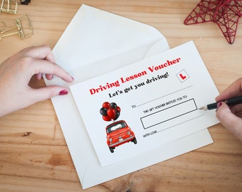 Printable Driving Lesson Voucher - Etsy UK